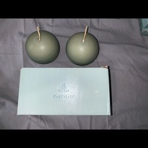 Partylite candle 3” balls Ginger Apple